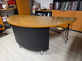 Unikat : Schreibtisch Pult Büro Tisch mit Velo Gabeln Füssen