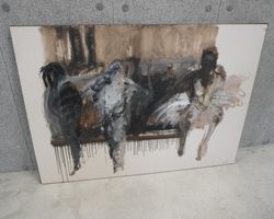 Modernes, abstraktes Bild mit drei Figuren (MA157)