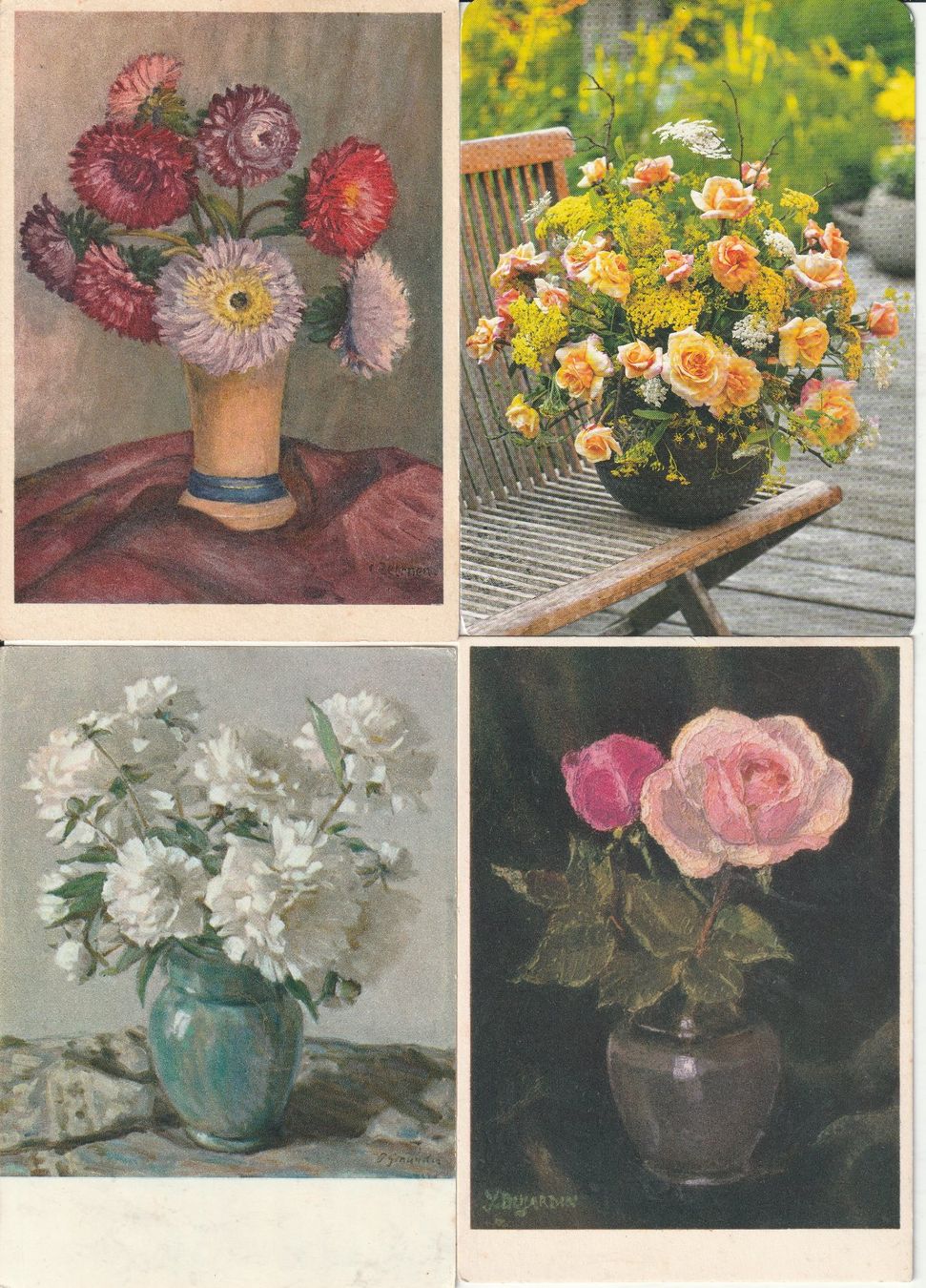 Ansichtskarten: 36 Scöne Blumenkarten – Gebraucht aus Lumbrein von made02