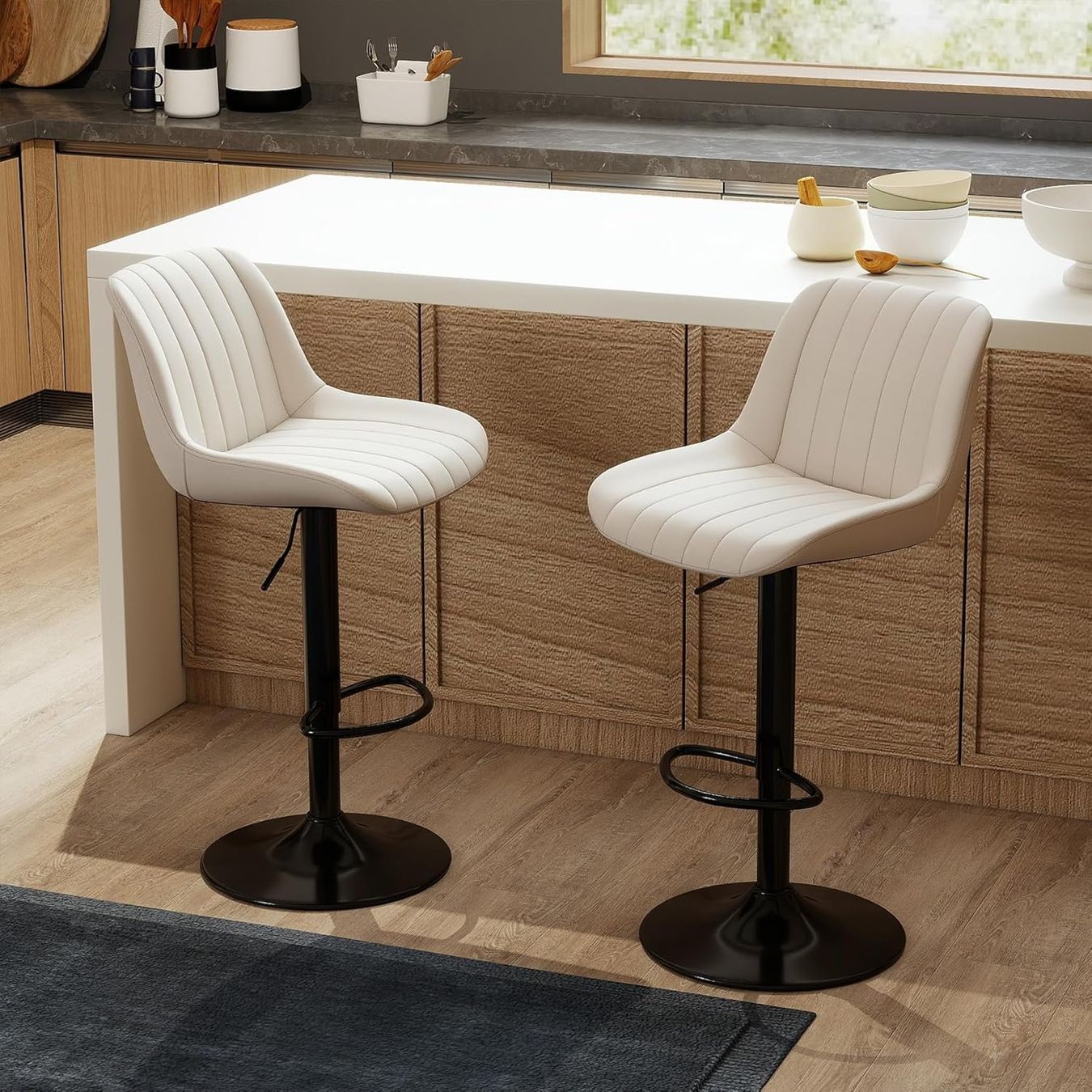 Hocker: Barhocker 2er Set Drehbar Höhenverstellbar Lehne – Neu und originalverpackt aus Schaffhausen von her_zt65