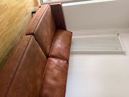 Sofa Leder braun 3-Sitzer gut erhaltener Zustand