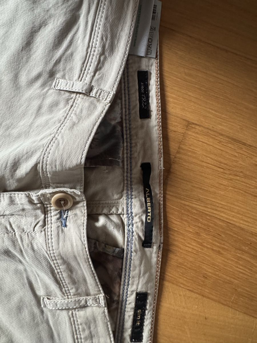 Pantaloni: Men's Beige Chinos 32/32 - Alberto – Nuovo (secondo la descrizione) da Vevey venduto da gun_q2g2 3
