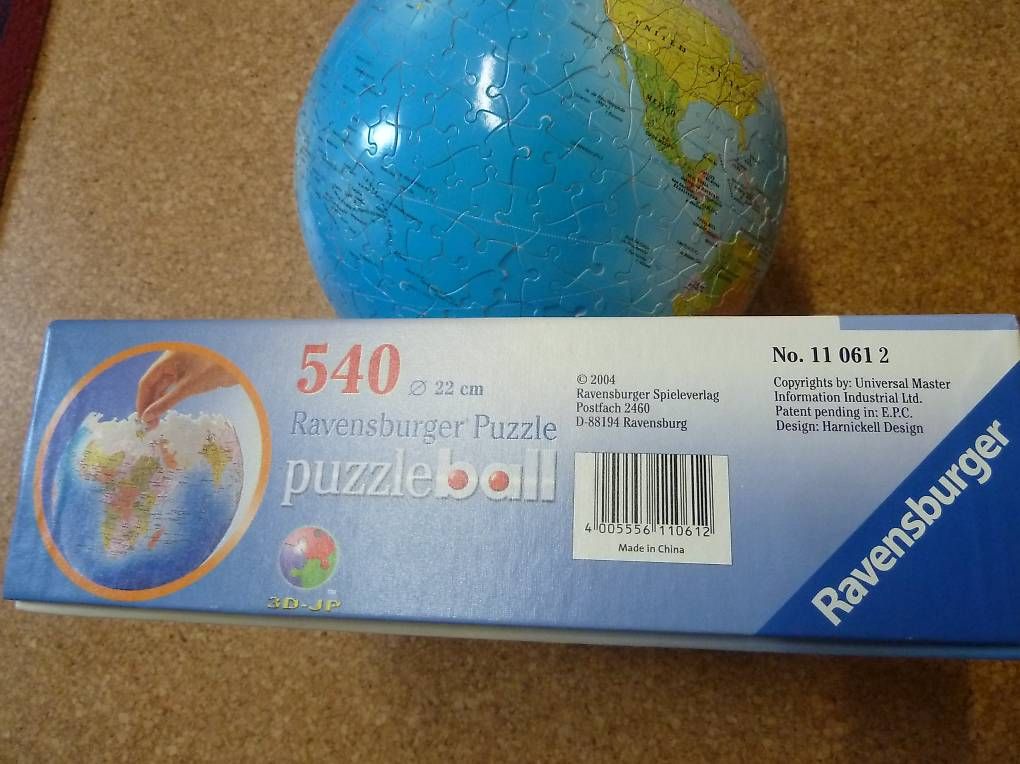 Ravensburger Puzzle: 540 Teile Ravensburger Weltkugel – Usato da Ueken venduto da dale02 2