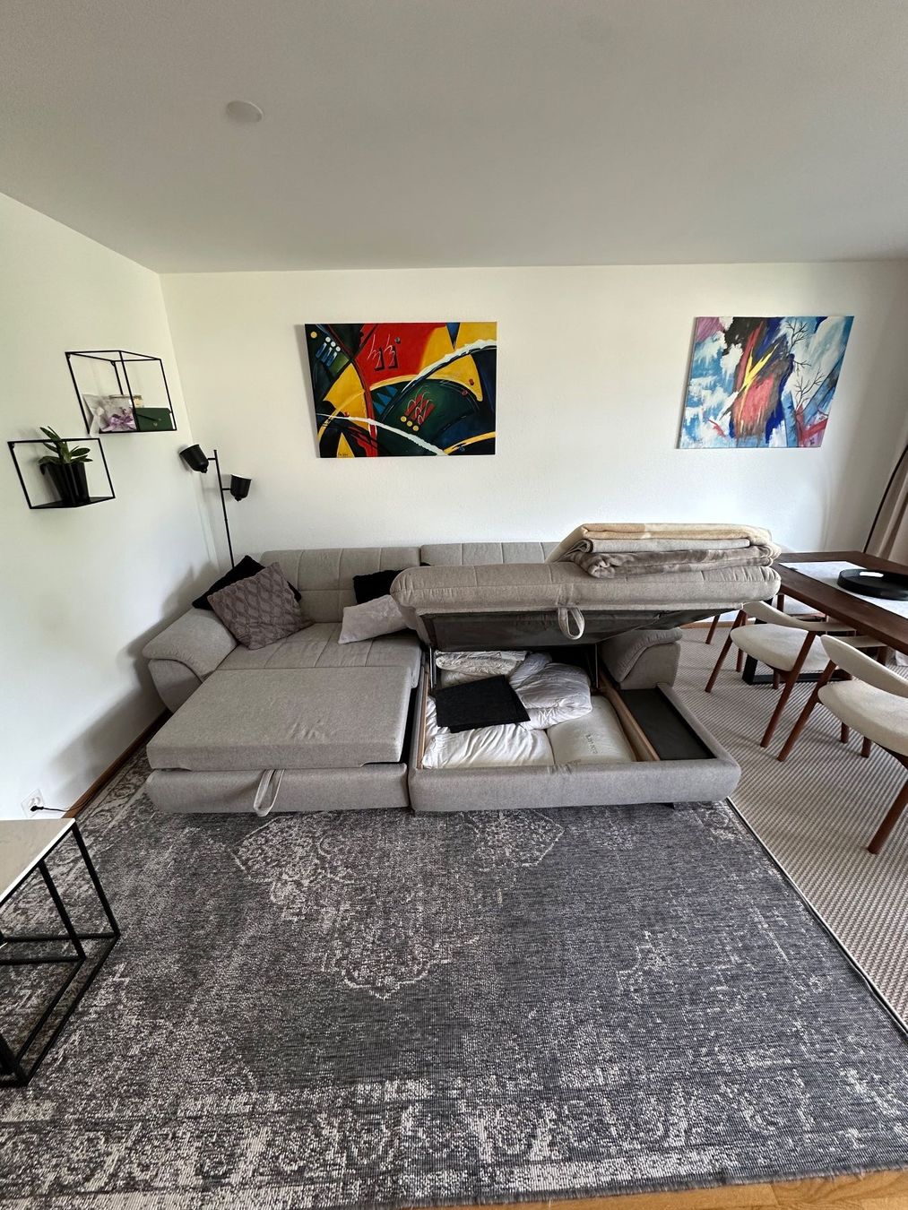 Divani: Couch mit Ausziehfunktion und Couchkasten – Usato da Mönchaltorf venduto da hei_2dk2 1