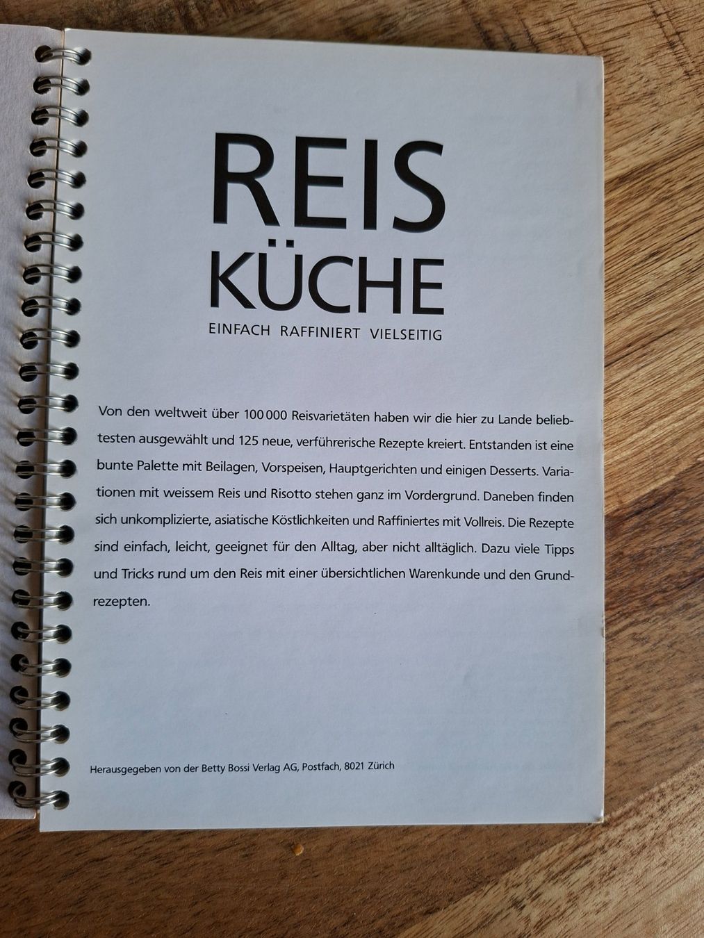 Libri: Betty Bossi; Reis Küche – Usato da Boniswil venduto da Totomat-Lady2 1