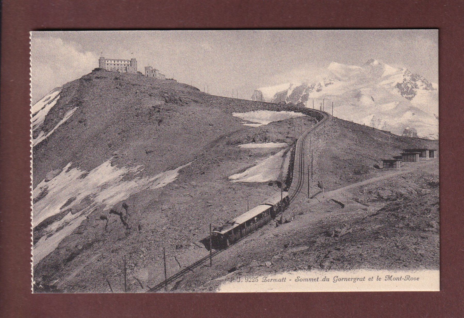 Cartoline postali: GORNERGRAT - Train - Mont Rose – Usato da Pully venduto da nicecards-shop
