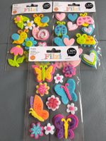 3 Pack Filz Sticker Tiere Blumen neu 10x15cm