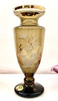 Vase Novy Bor/Haida, 70/80er, Rauchglas bemalt, top Zustand