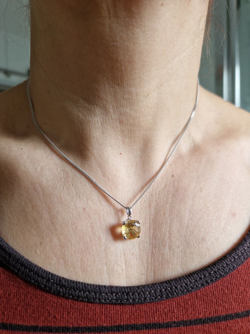 Christ Anhänger: 18K Weissgold Anhänger mit Citrin – Neu (gemäss Beschreibung) aus Grenchen von Elenka 8