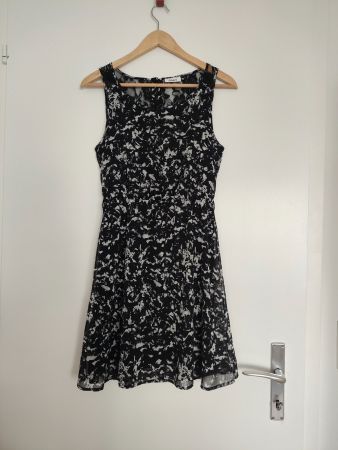 Kleid schwarz grau Only 36