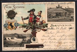 Litho Schaffhouse, Ortsansicht mit Cacao