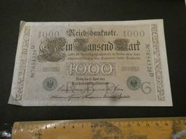 Dt. Reich 1910, 1000 Mark Sigel grün