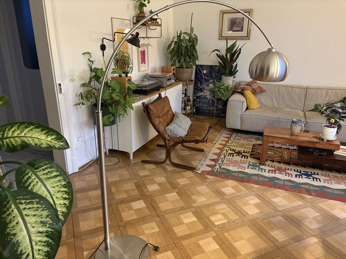 Lampade: Stylische Stehlampe Bogenlampe – Usato da Bern venduto da curamics