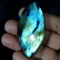 106.90 kts Blau Labradorit Cabochon Edelstein Labradorite
