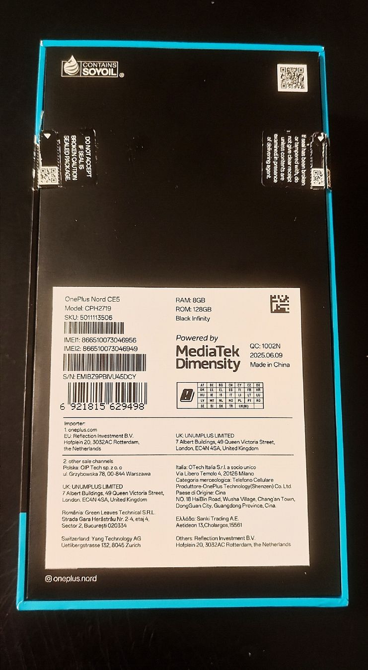 OnePlus Telefoni cellulari / Smartphones: OnePlus Nord CE5,  Model.. CPH2719.  07/2025 – Nuovo e nell'imballaggio originale da Beinwil am See venduto da sad_5hrz 9
