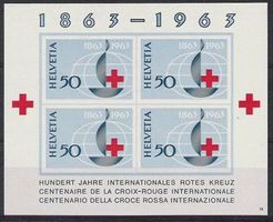 Rotkreuzblock postfrisch+ gest. 22.10.63