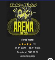 2 Stehplätze Tokio Hotel Zürich zu verkaufen