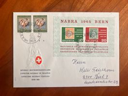 1965 Nabra Basel Block auf Brief  (R155)