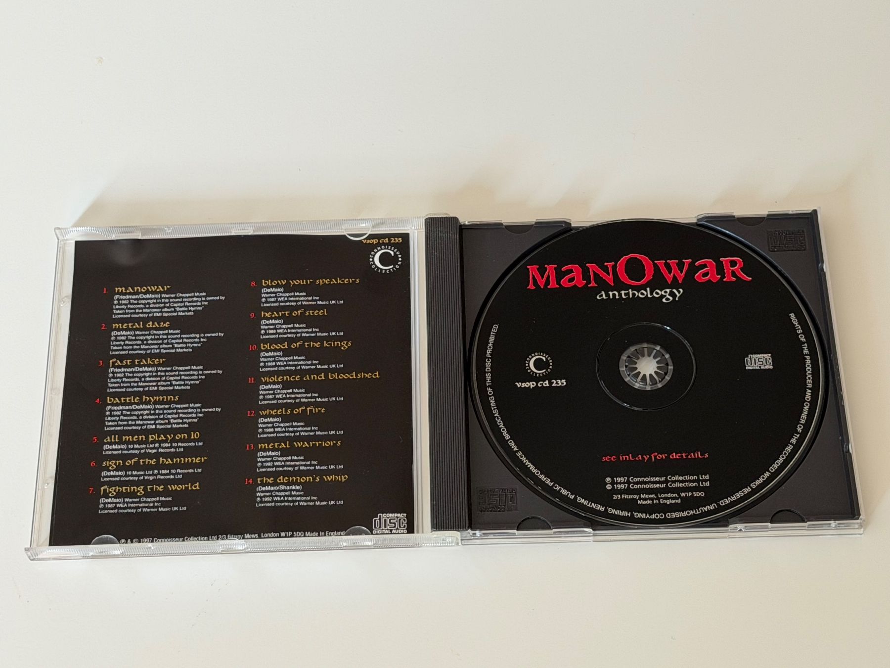CD: Manowar anthology CD guter Zustand – Usato da Altstätten SG venduto da sheamus 2