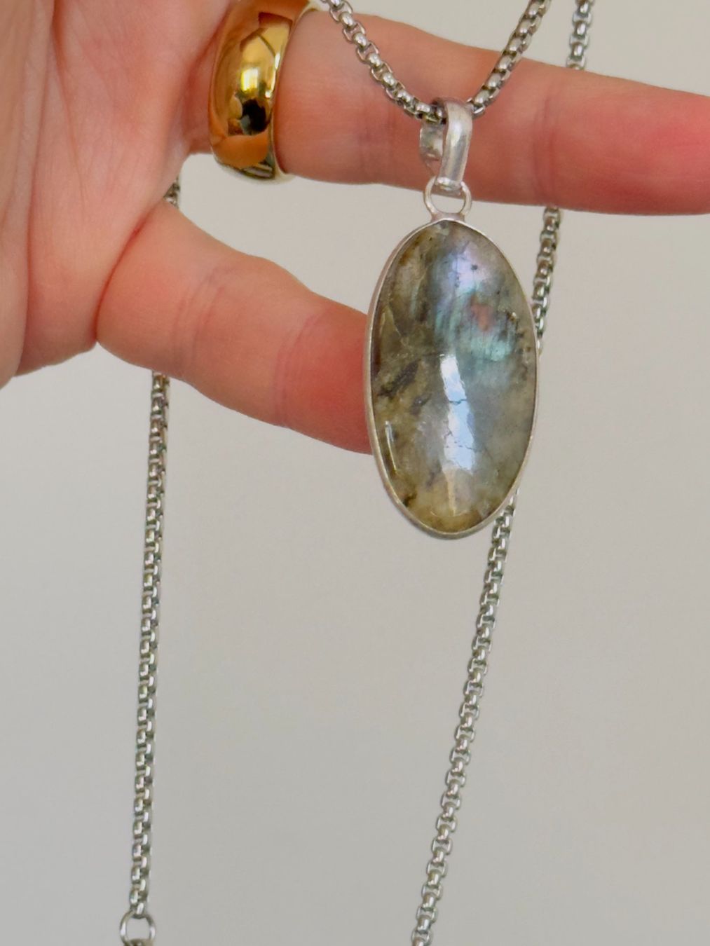 Catenine: Fashionable labradorite necklace – Nuovo e nell'imballaggio originale da Genève venduto da AGBERG 3