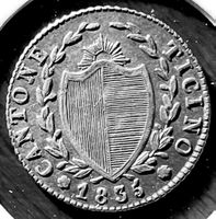 KANTON TESSIN Quarto Franco Jahrgang:1835 STGL !!!