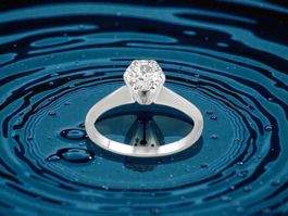 Diamant - Ring, 0.45 ct H/VS