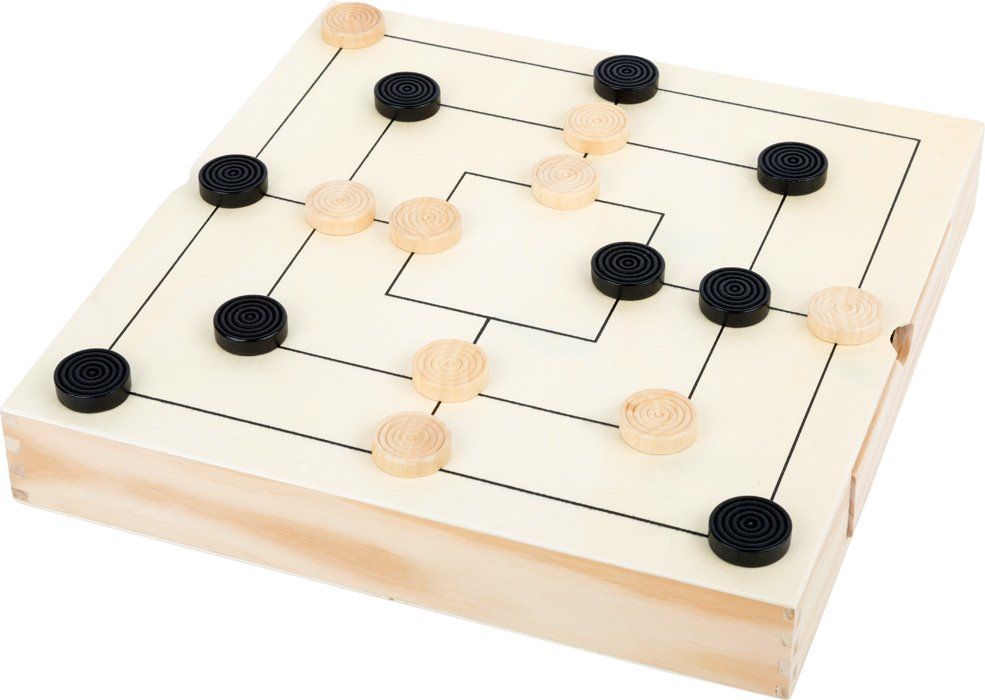 Small Foot Kit De Jeux Échecs, Dames Et Moulin – Version Allemande, Plateau Avec Tiroirs