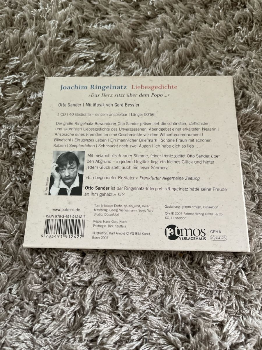 Hörbücher: Joachim Ringelnatz - Liebesgedichte CD - Otto Sander – Neu (gemäss Beschreibung) aus Unterkulm von AnoliOccasion 2