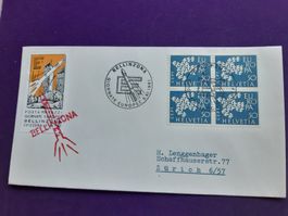 BELLINZONA Giornate Europee 5.XI.1961, 4er Block Europabm.
