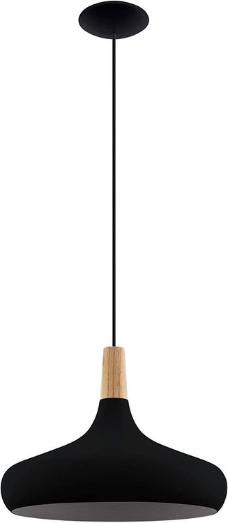 L+ Pendelleuchte „FUNNEL“ – 40 Cm Durchmesser, Metall & Holz, Blattgold, Made In Italy, Energieklasse A