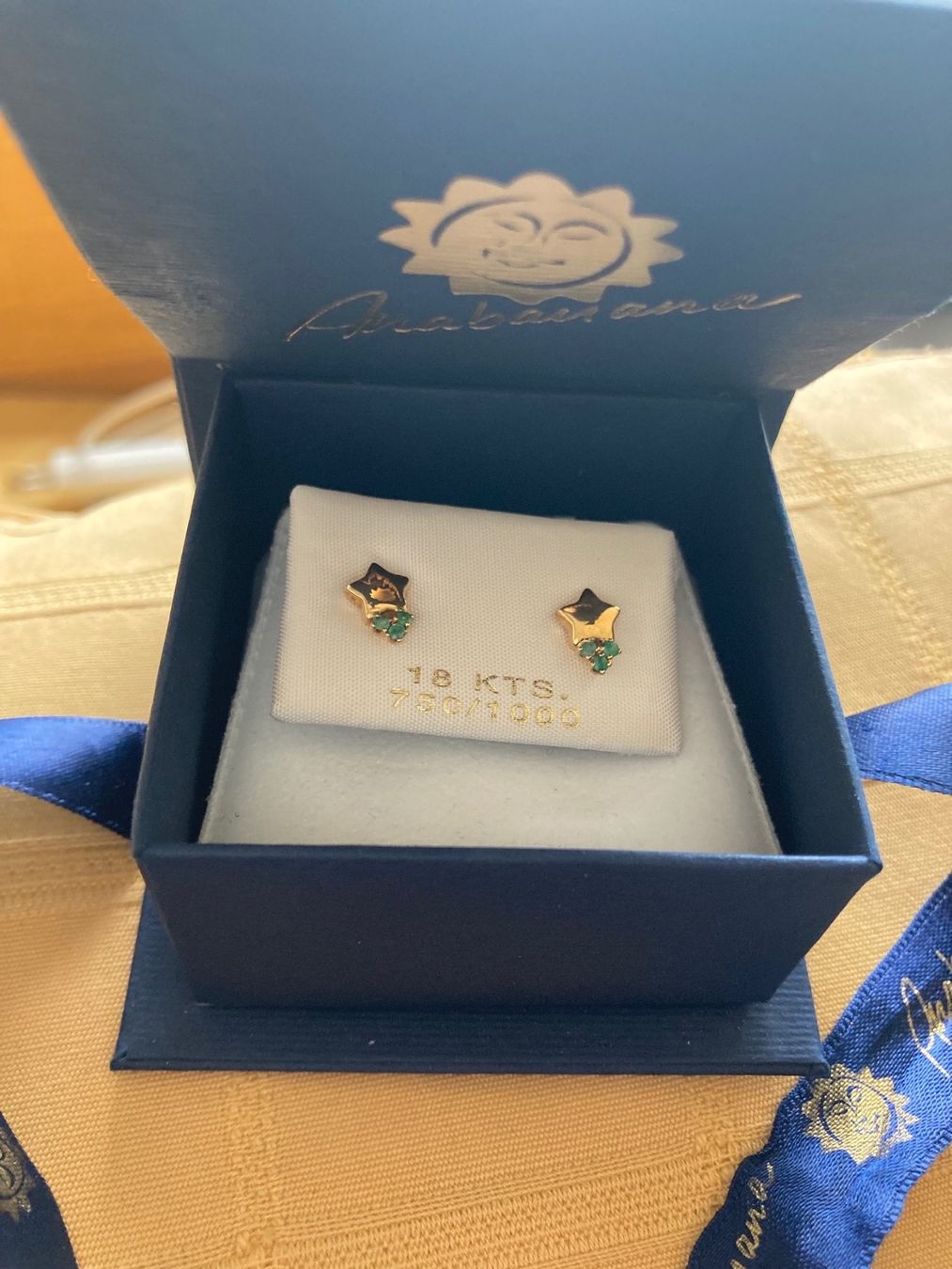 Orecchini pendenti & Orecchini a lobo: OHRRINGE 18KT GOLD MIT SMARAGDEN – Nuovo e nell'imballaggio originale da Triesen venduto da hor_6kx9 1
