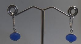 Ohr Hänger Ringe 925 Silber mit synthetischen Steinen