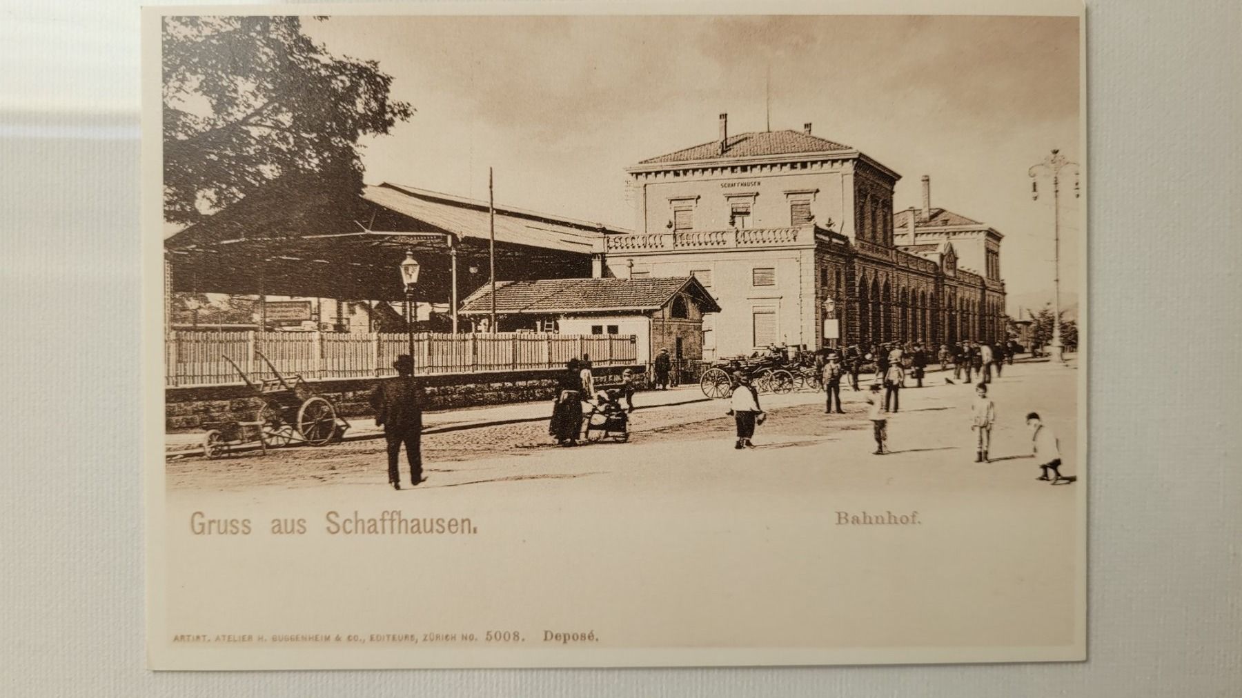 Ansichtskarten: SCHAFFHAUSEN: BAHNHOF UM 1900 – Neu (gemäss Beschreibung) aus Neftenbach von Mador6