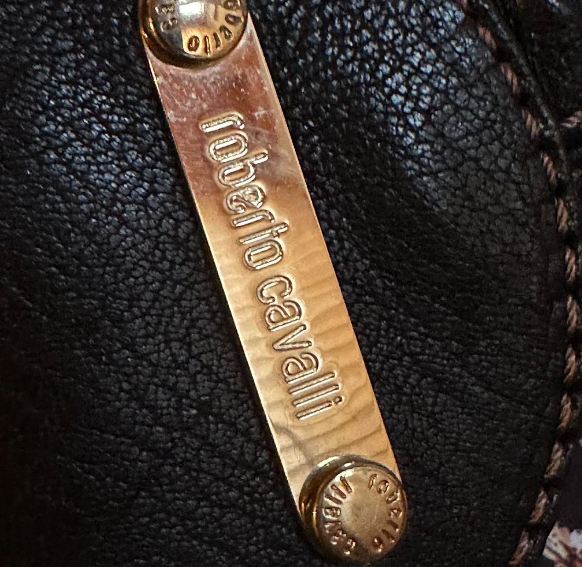 Roberto Cavalli Taschen für Damen: Roberto Cavalli Ledertasche Handtasche schwarz leopard – Gebraucht aus Flanthey von ale_xandra 3