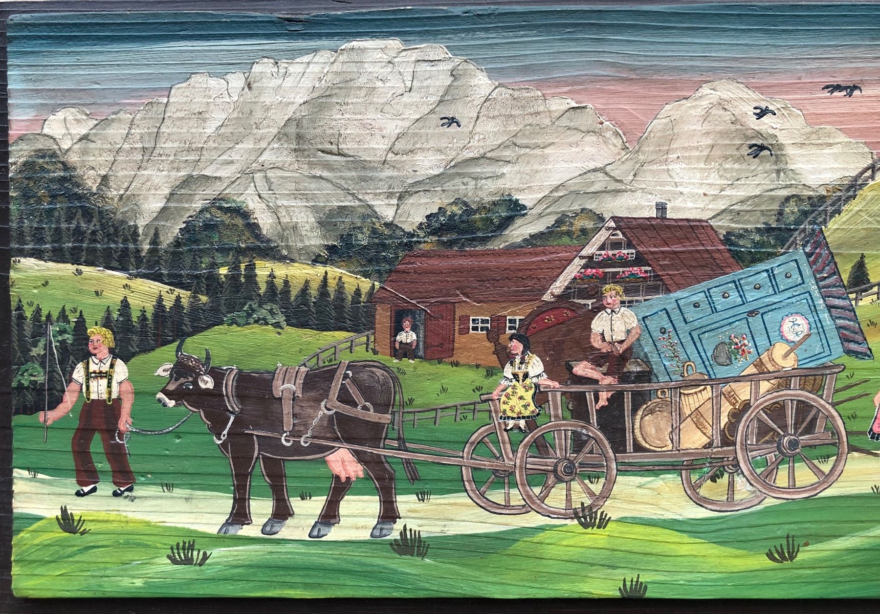 Dipinti: altes Gemälde Appenzell 71 cm x 25,5 cm – Usato da Rüthi (Rheintal) venduto da Kunsthaus777