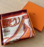 Hermès Seidentuch Carré 90 „New Springs“ Herbstfarben