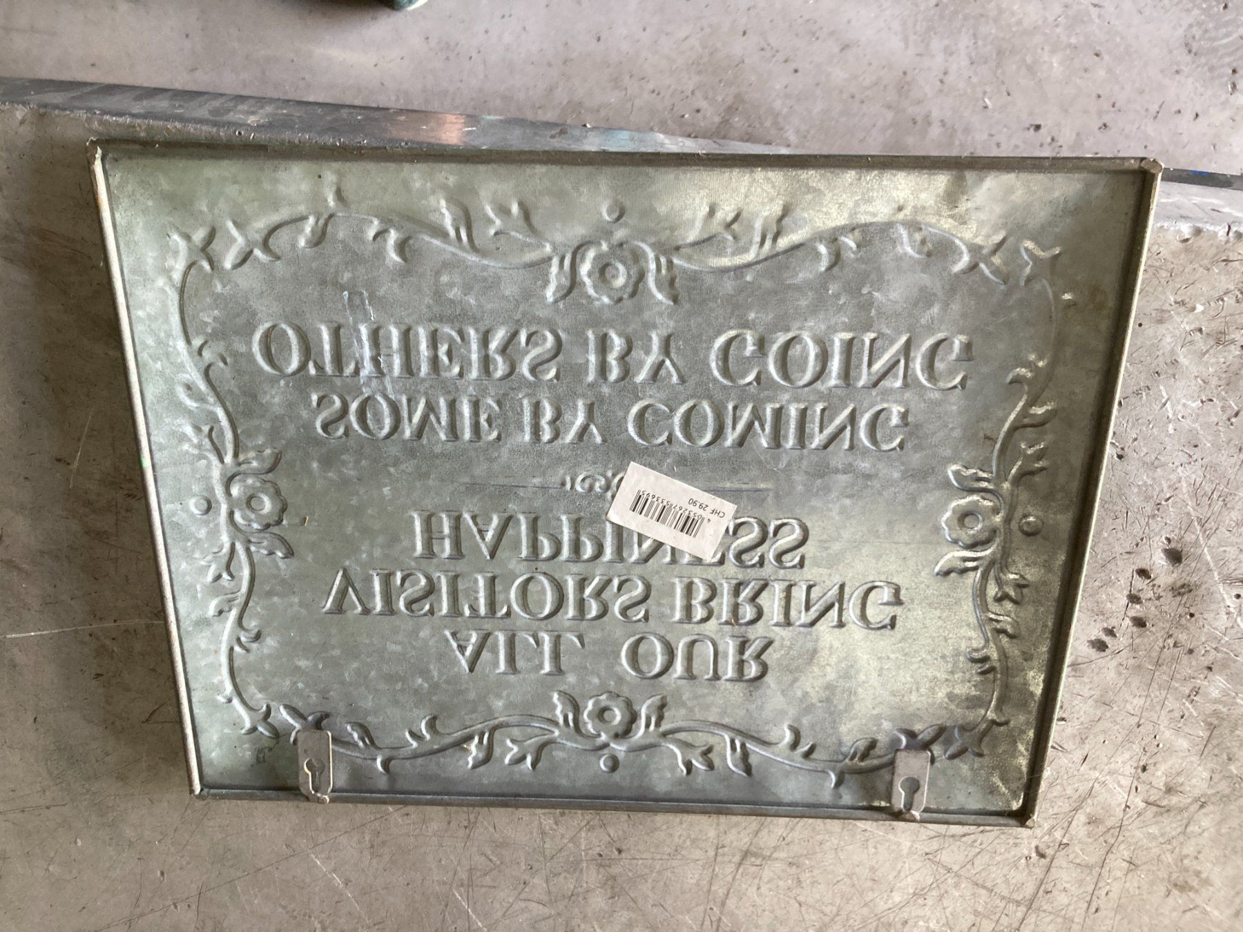 Insegne: Blechschild Spruch Aluminium Grösse ca 40x40cm gebraucht – Usato da Cham venduto da WB2223 1