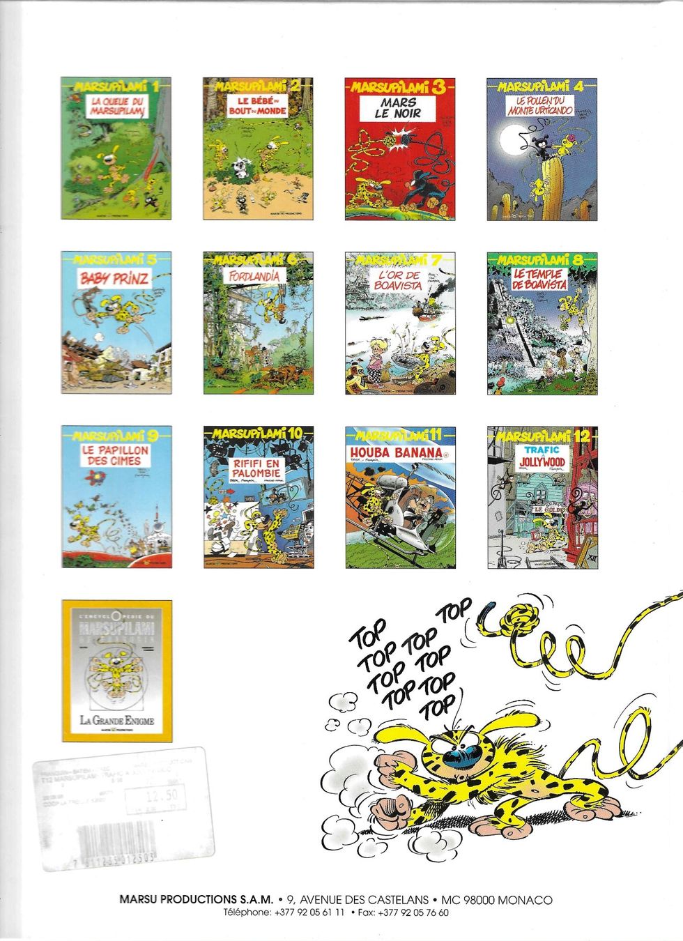 Comics: Marsupilami - Traffic à Jollywood - E.O. 1998 – Gebraucht aus Savagnier von Ne2065 1