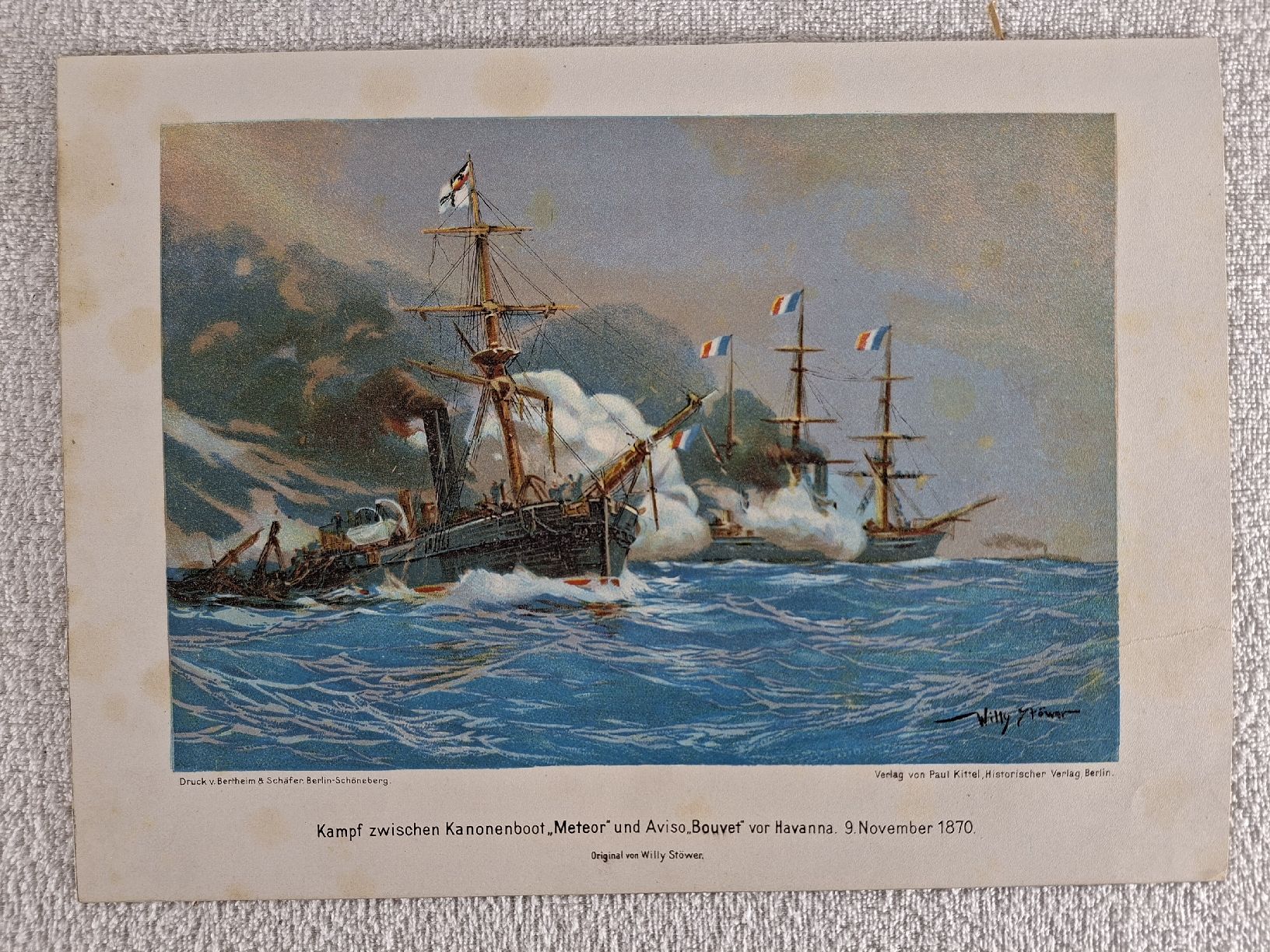 Posters & Illustrations: alter Druck, Kanonenboote, Nautik  – D'occasion à Grindelwald par carro5