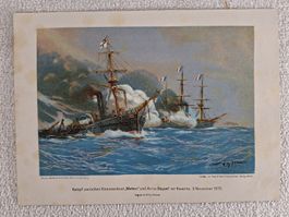 alter Druck, Kanonenboote, Nautik 