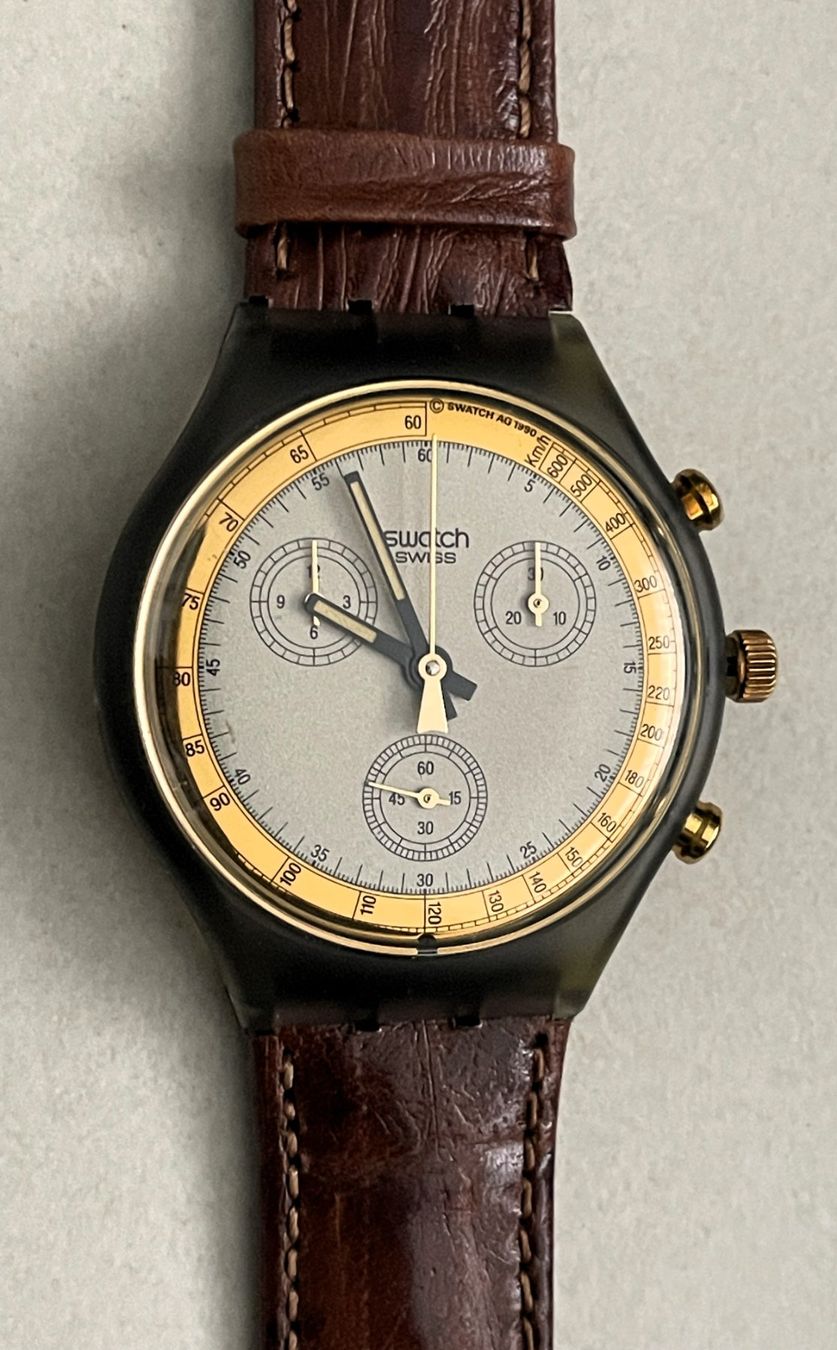 Swatch Orologi: Uhr Swatch " Goldfinger" Neu – Nuovo e nell'imballaggio originale da Neuenhof venduto da joetapdance 1
