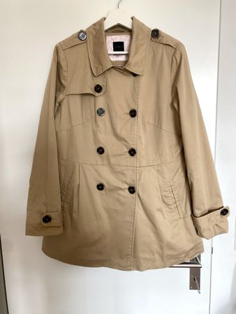 Trenchcoat beige - S/M, leichter Mantel, Übergangsjacke