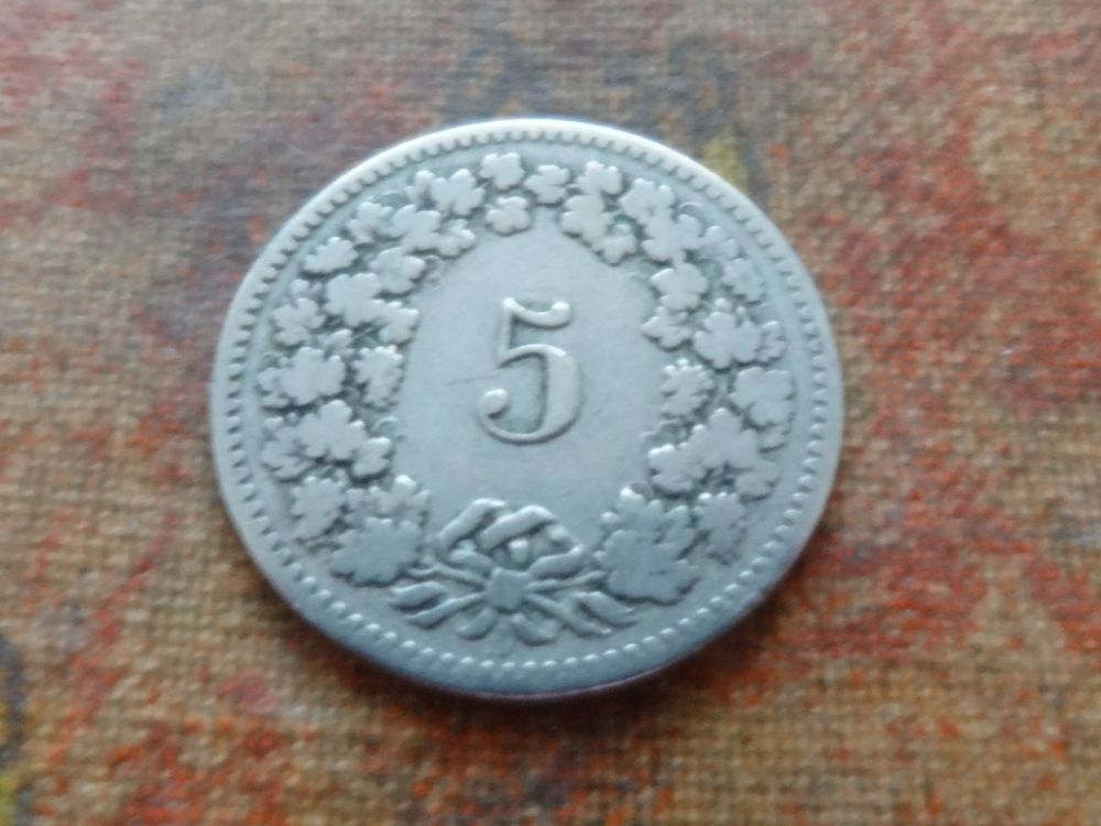 Tutti le monete: 5 Rp. 1885   (A) – Usato da Romanel-sur-Lausanne venduto da Swift13 1