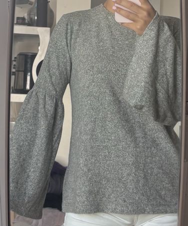 Pullover grey size M bell sleeves used