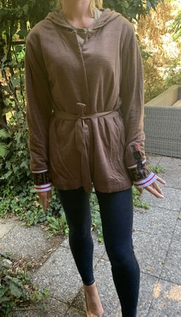 Fendi Cardigan lungo con cappuccio e logo-tgM/L-unisex