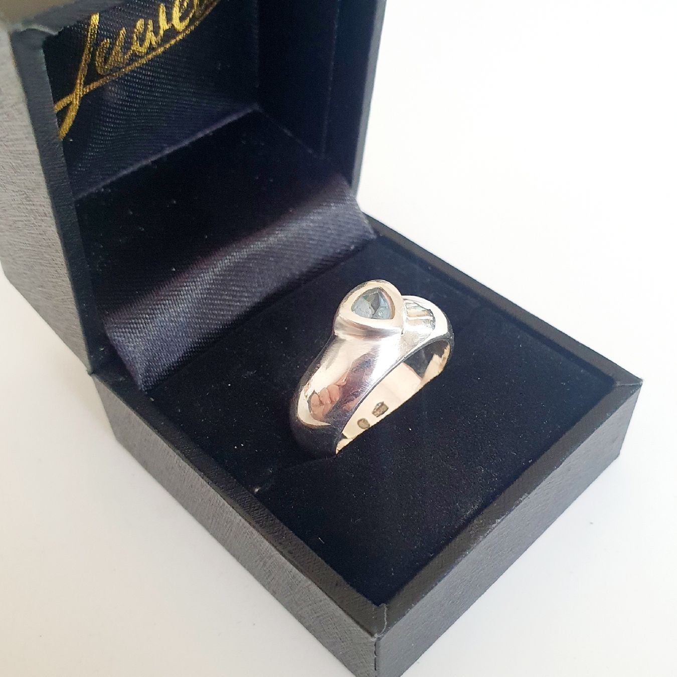 Anelli: Silberring 925 mit hellblauem Stein, Grösse 18.2 mm – Usato da Kreuzlingen venduto da Wunderkiste123 2
