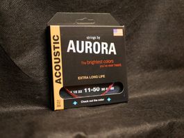Aurora Premium Acoustic Guitar Strings Medium-light - Rot