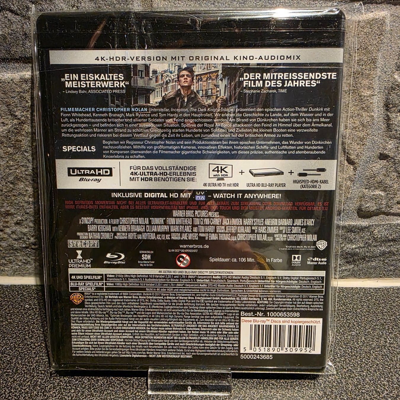 Tutti i DVDs: Dunkirk 4K Ultra HD + 2D Blu-ray – Usato da Bremgarten AG venduto da Mediensammler24 1