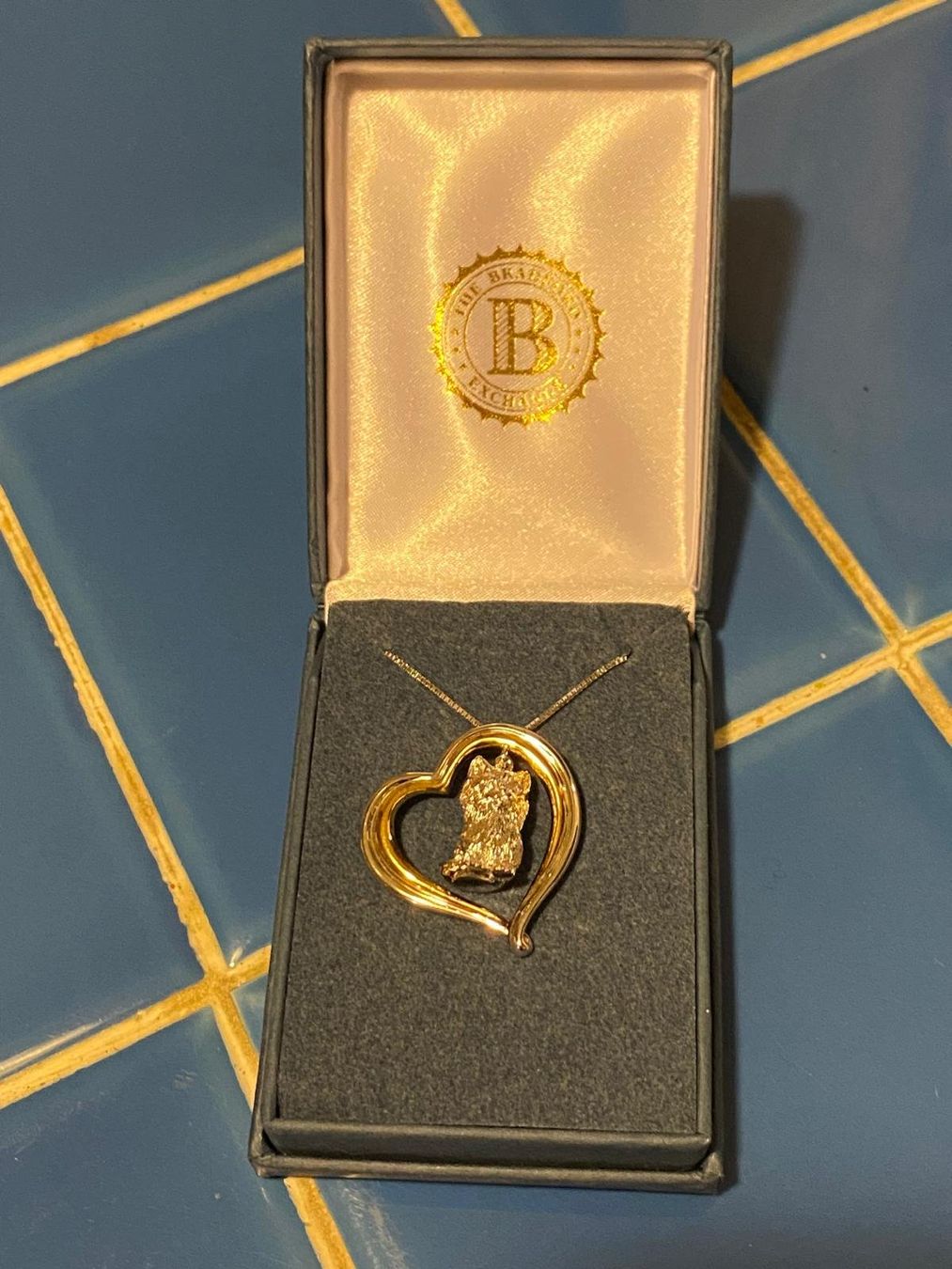 Catenine: Bradford Exchange Silberkette + Herzkette mit Katze Silber – Usato da Liestal venduto da Nizli