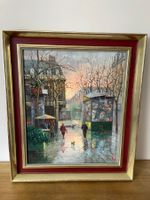 Antonio Rus Original Ölgemälde Paris signiert mit Goldrahmen